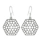 Solid 925 Sterling Silver Spider Web Dangle Earrings