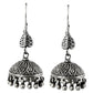 Solid 925 Sterling Silver Artisan Jhumki Earrings