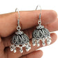 Solid 925 Sterling Silver Handmade Dangle Jhumki Earrings