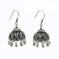 Solid 925 Sterling Silver Handmade Dangle Jhumki Earrings