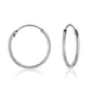 Solid 925 Sterling Silver Hoop Earrings Indian Jewelry