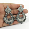 925 Sterling Oxidized Silver Antique Artisan Earrings Jewelry