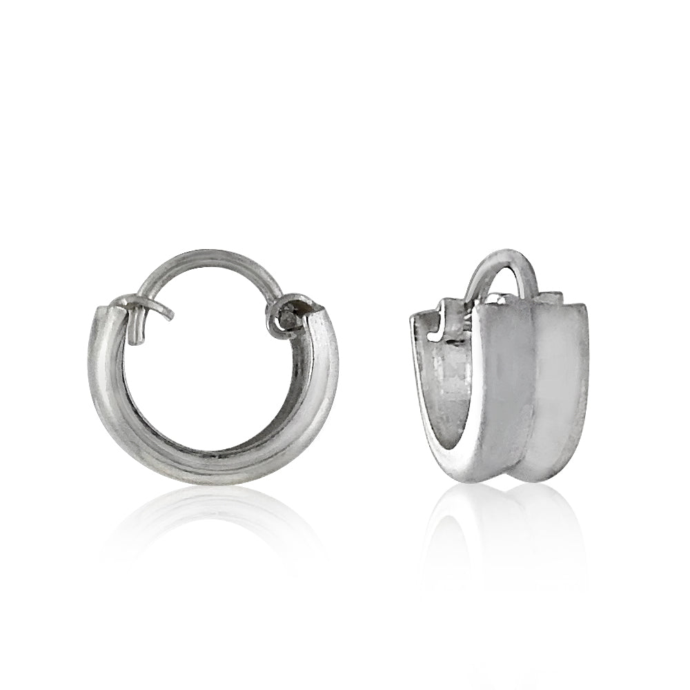 Solid 925 Sterling Silver Hoop Earrings Handmade Jewelry