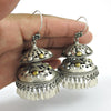 925 Solid Sterling Silver Handmade Jhumki Earrings Jewelry