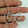 925 Solid Sterling Silver Hanging Balls Dangle Earrings Women Jewelry