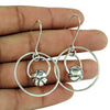 925 Sterling Silver Hanging Balls Earrings Women Jewelry