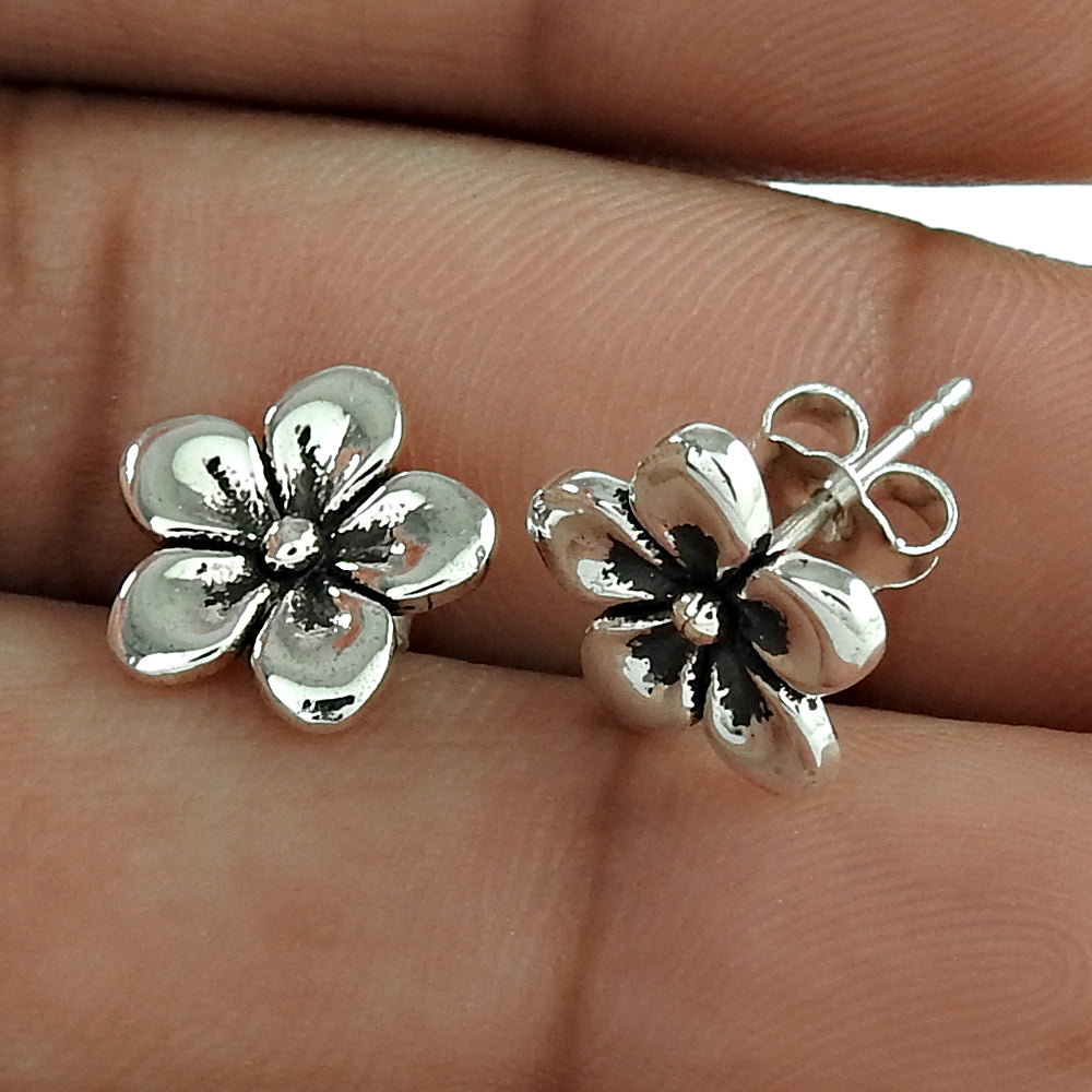 925 Sterling Silver Sunflower Stud Earrings