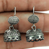 925 Sterling Oxidized Silver Indian Artisan Jhumki Earrings