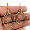 Gold Plated 925 Sterling Silver Earrings Antique Handmade Jewelry