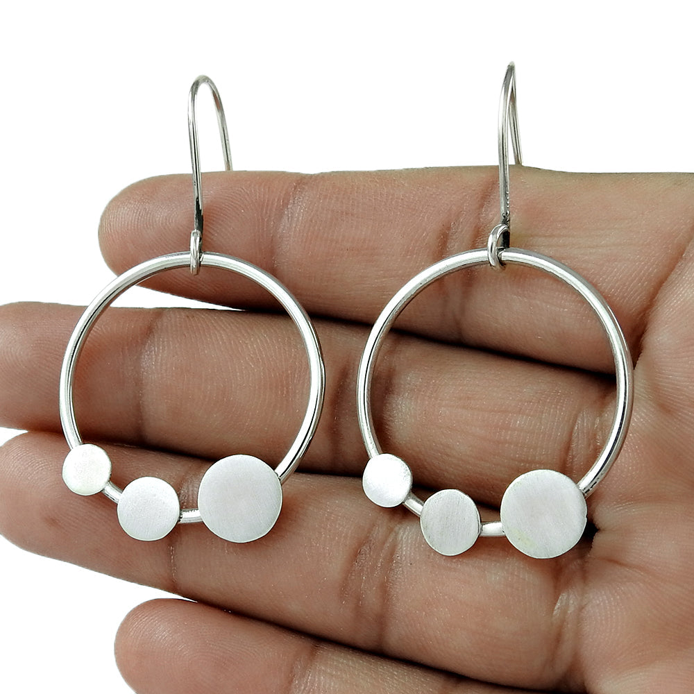 Solid 925 Sterling Silver Dangle Earrings For Women Girls