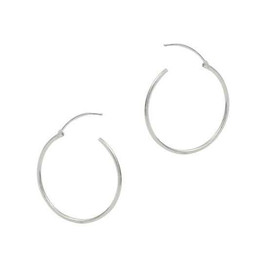 Solid 925 Sterling Silver Light Weight Hoop Earrings