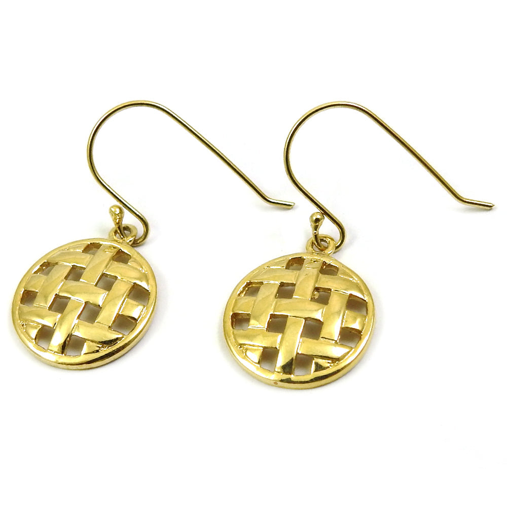 925 Solid Sterling Silver Gold Plated Earrings