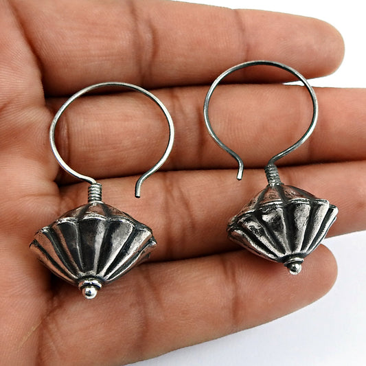 Dangle Earrings 925 Sterling Oxidized Silver Handmade Jewelry