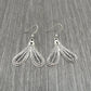 925 Solid Sterling Silver Jewelry Wings Design Earrings