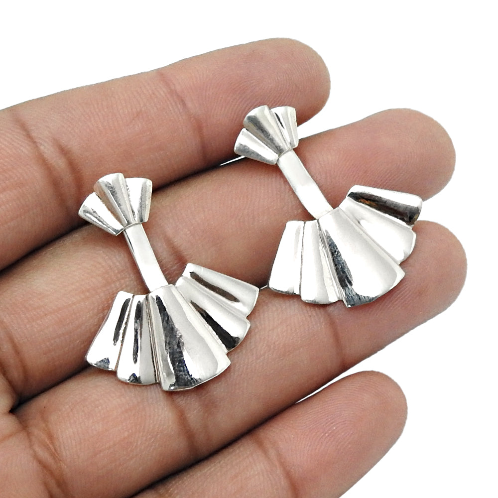 Solid 925 Sterling Silver Unique Earrings Women Jewelry