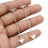 925 Solid Sterling Silver Hanging Chain Dangle Earrings