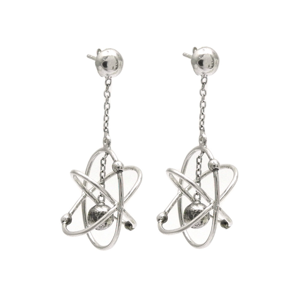 Awesome Atoms Earrings 925 Solid Sterling Silver Dangle Earrings