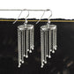 Solid 925 Sterling Silver Hanging Dangle Earrings Women Jewelry