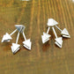 925 Sterling Silver Earring Tryst With Triangles Stud Earrings