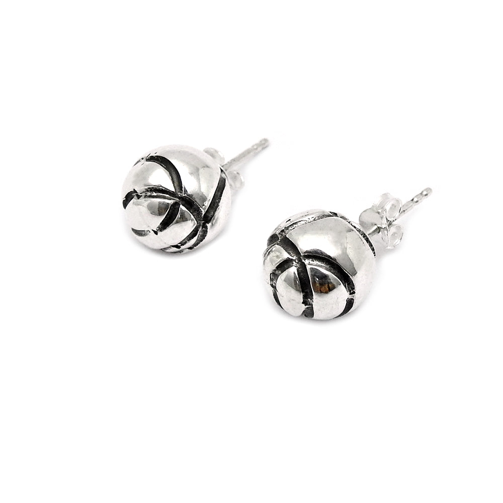 925 Solid Sterling Silver Handmade Ball Stud Earrings