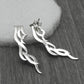 Falling Fire 925 Sterling Silver Drop Earrings