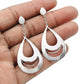 Solid 925 Sterling Silver Teardrop Dangle Earrings