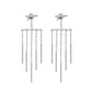 925 Solid Sterling Silver Hanging Sticks Dangle Earrings