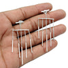 925 Solid Sterling Silver Hanging Sticks Dangle Earrings