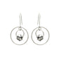 Solid 925 Sterling Silver Hanging Ball Earrings Women Jewelry