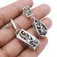 Solid 925 Sterling Silver Artisan Dangle Drop Earrings