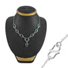 Natural Green Onyx Gemstone Cluster Ethnic Green Necklace 925 Sterling Silver E1