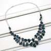 Rough Stone Natural Firoji 925 Sterling Silver Statement Necklace