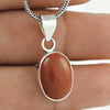 Oval Jasper Gemstone Solid Sterling Silver Daughters Day Bezel Handmade Pendant