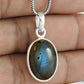 Natural Labradorite Gemstone 925 Sterling Silver Pendant Tribal For Women B16