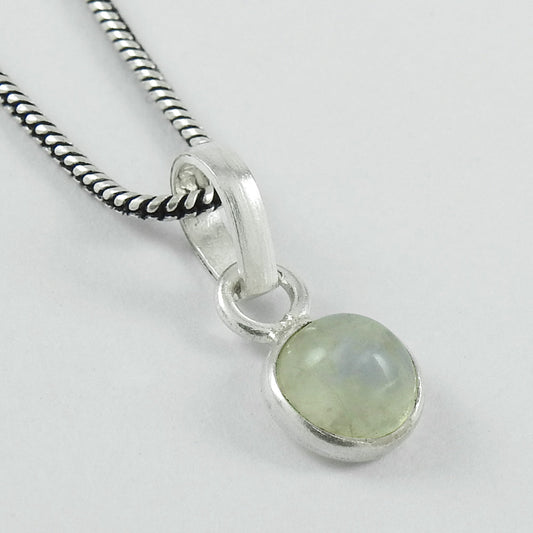 Natural Rainbow Moonstone Anniversary Vintage Bezel Pendant 925 Sterling Silver