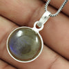 Labradorite Gemstone Bezel Vintage Mother Engagement Pendant 925 Solid Silver