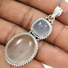 Oval Chalcedony Gemstone 925 Silver Birthday Unique Anniversary Pendant Jewelry