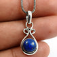 Natural Lapis Lazuli Gemstone Pendant Tribal 925 Sterling Silver Jewelry C10