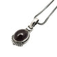 Natural Garnet Elegant Artisan Bezel Birthday Wedding Pendant 925 Solid Silver