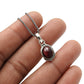 Natural Garnet Elegant Artisan Bezel Birthday Wedding Pendant 925 Solid Silver