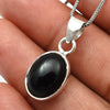 Natural Black Onyx Gemstone Jewelry 925 Sterling Silver Pendant Tribal For Women E31