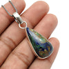 Natural Azurite Malachite Gemstone Pendant 925 Sterling Silver Jewelry L11