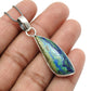 Natural Azurite Malachite Gemstone Pendant 925 Sterling Silver Ethnic Jewelry Y2