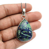 Natural Azurite Malachite Gemstone Pendant 925 Sterling Silver Jewelry N11