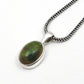 925 Sterling Silver Natural Black Opal Gemstone Pendant