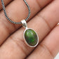 925 Sterling Silver Natural Black Opal Gemstone Pendant