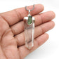 925 Silver Natural Moldavite Pencil Crystal Pendant Jewelry