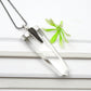 925 Silver Crystal Natural Moldavite Pencil Pendant