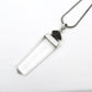 Solid 925 Silver Crystal Natural Moldavite Pencil Pendant