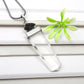 Solid 925 Silver Crystal Natural Moldavite Pencil Pendant